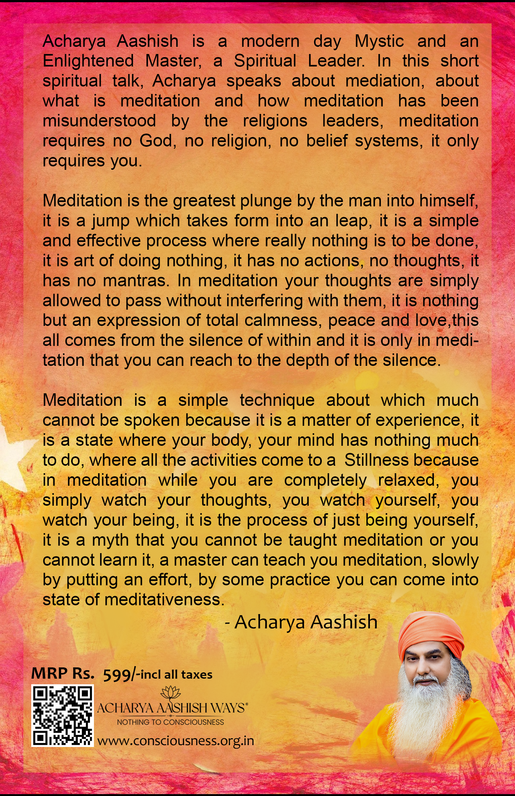 Fragrance of Meditation Back Cover